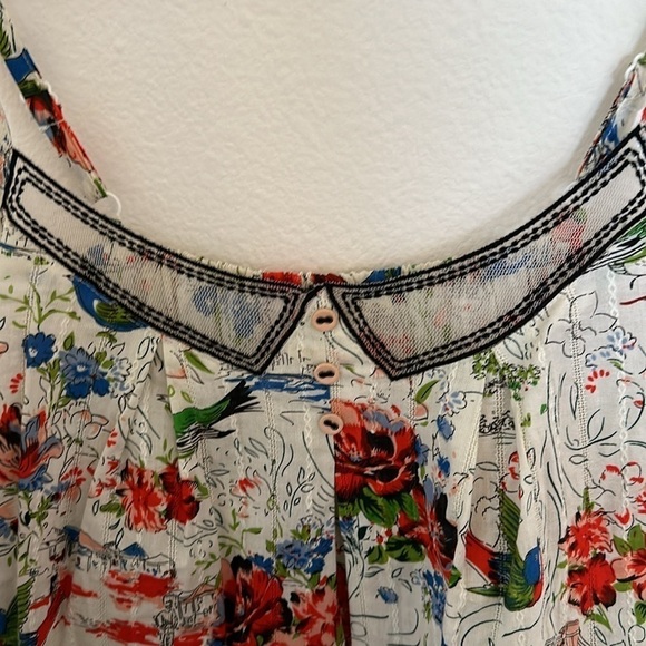 Anthropologie Whimsical Printed Cami – Feminine Coquette Style, XS - Picture 5 of 8